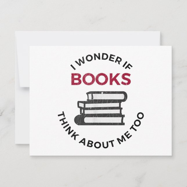 Carte Je Me Demande Si Les Livres Pensent À Moi Aussi -  (Devant)
