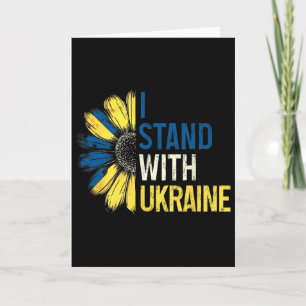 Carte Je me tiens avec l'Ukraine 2025 Chemises Drapeau u