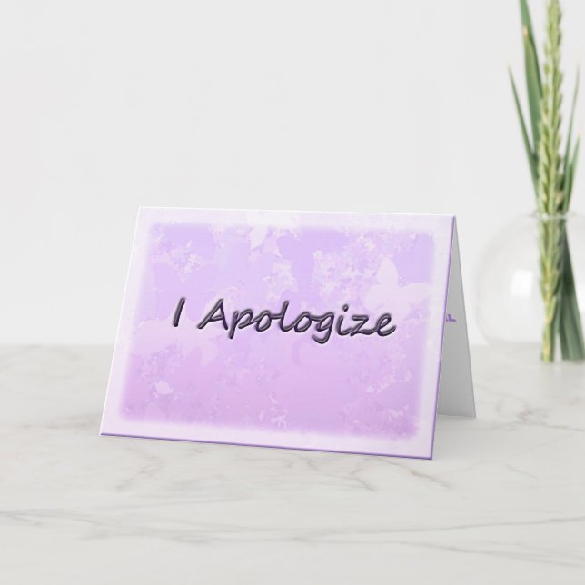 Carte Je m'excuse (Devant)