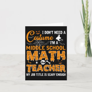 Carte Je n'ai pas besoin d'un costume Prof de maths au c