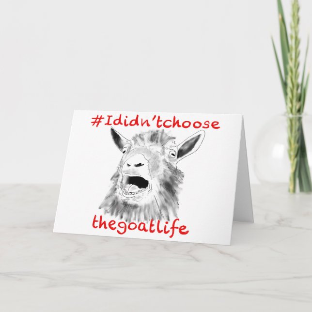 Carte Je n'ai pas choisi l'art animal drôle de la vie de (Devant)