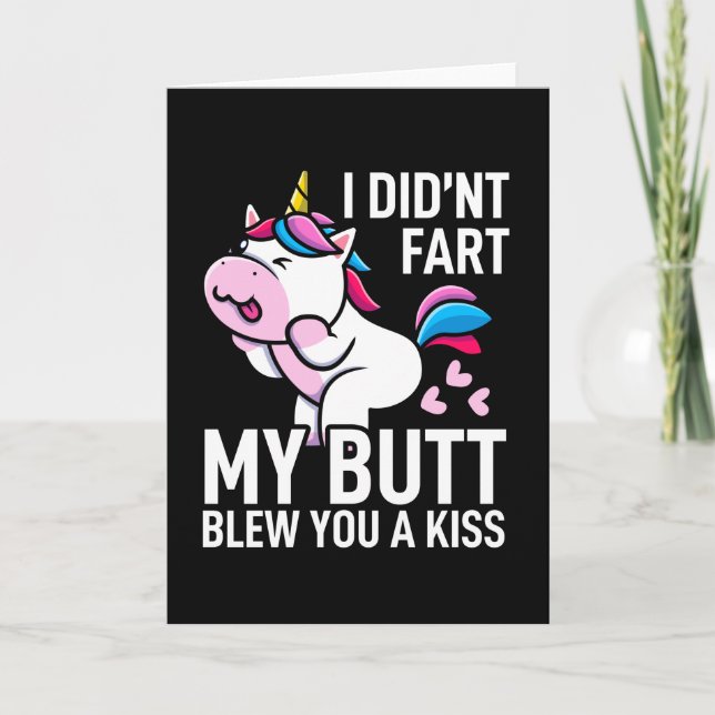 Carte Je n'ai pas péter mon cul a envoyé un baiser Funny (Devant)