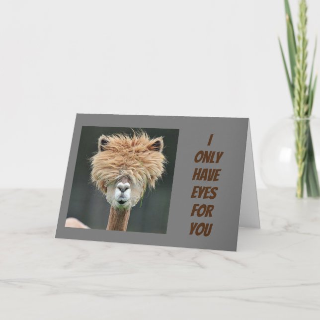 CARTE "JE N'AI QUE DES YEUX POUR VOUS" NOTRE ANNIVERSAIR (Devant)