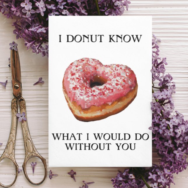 Carte Je ne connais pas d'amour drôle avec des donuts (Créateur téléchargé)
