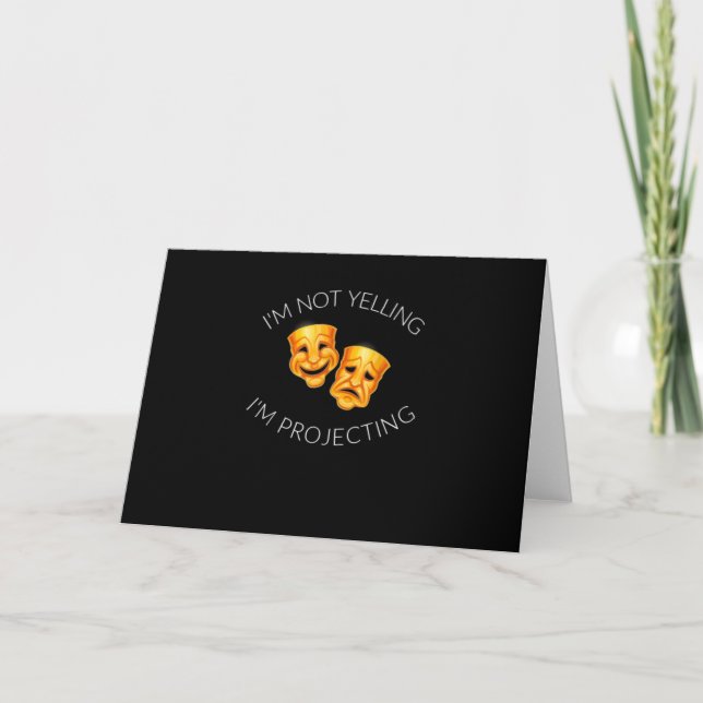 Carte Je Ne Crie Pas Je Projette Actrice Acteur Masques (Devant)