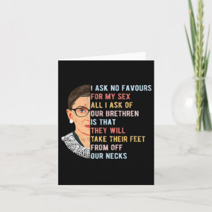 Carte Je Ne Demande Aucune Faveur Pour Mes Droits Fémini
