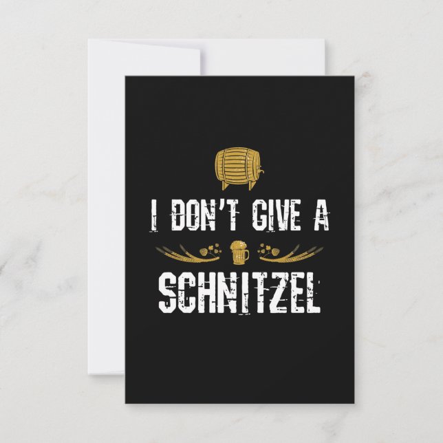 Carte Je ne donne pas Schnitzel Oktoberfest Bier (Devant)