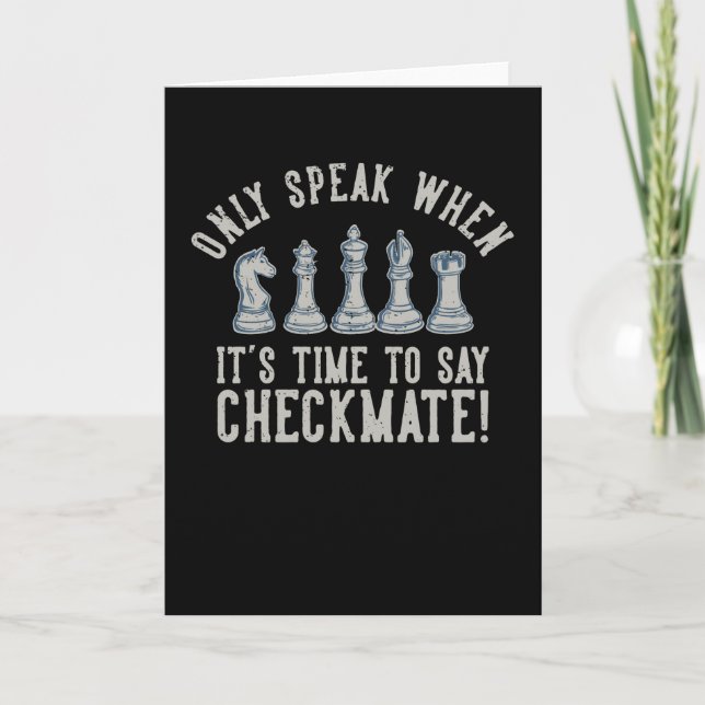 Carte Je ne parle que Checak Check mate Funny Chess (Devant)