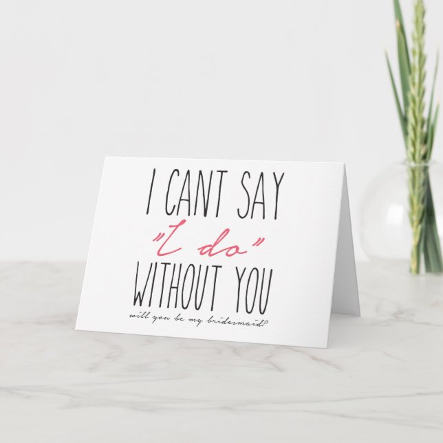 Carte Je ne peux pas dire que je fais sans vous ! (Devant)