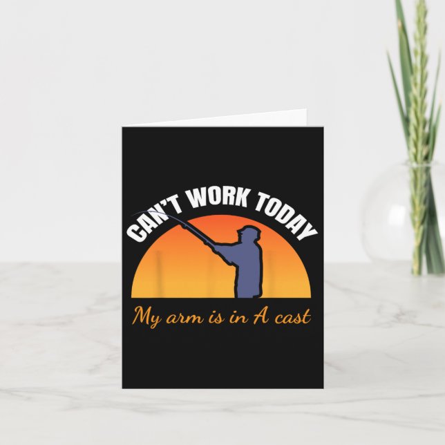 Carte Je ne peux pas travailler aujourd'hui mon bras est (Devant)
