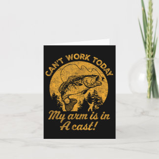 Carte Je ne peux pas travailler aujourd'hui Mon bras est