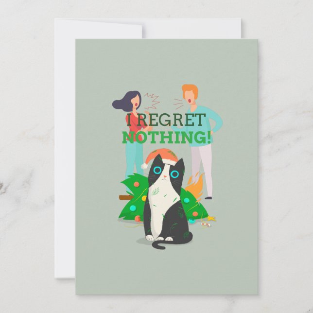 Carte Je ne regrette rien - CatChristmas (Devant)
