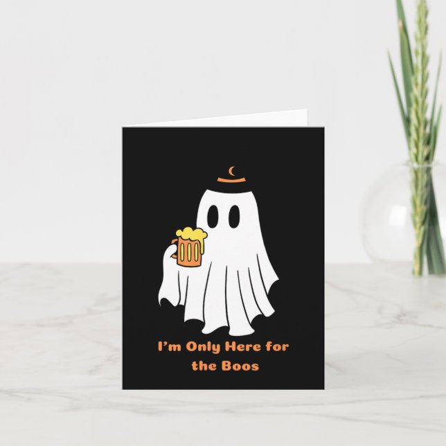 Carte Je ne suis ici que pour l'Humour Éffrayant de Boos (Devant)