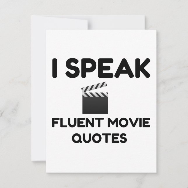 Carte Je Parle Citations De Film Fluent (Devant)