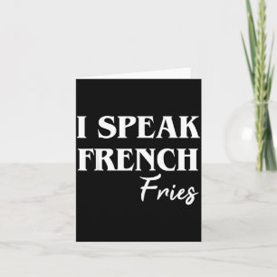 Carte Je parle frites françaises