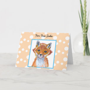 Carte Je Pense À Toi, Watercolor Fox M'Appelle