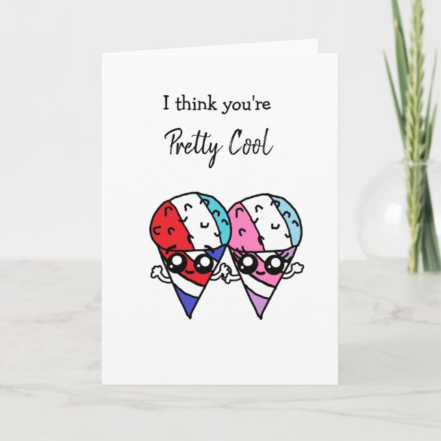 Carte Je pense que vous êtes plutôt cool à la nourriture (Devant)
