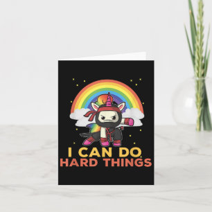 Carte Je peux faire des choses difficiles Rainbow Ninja 