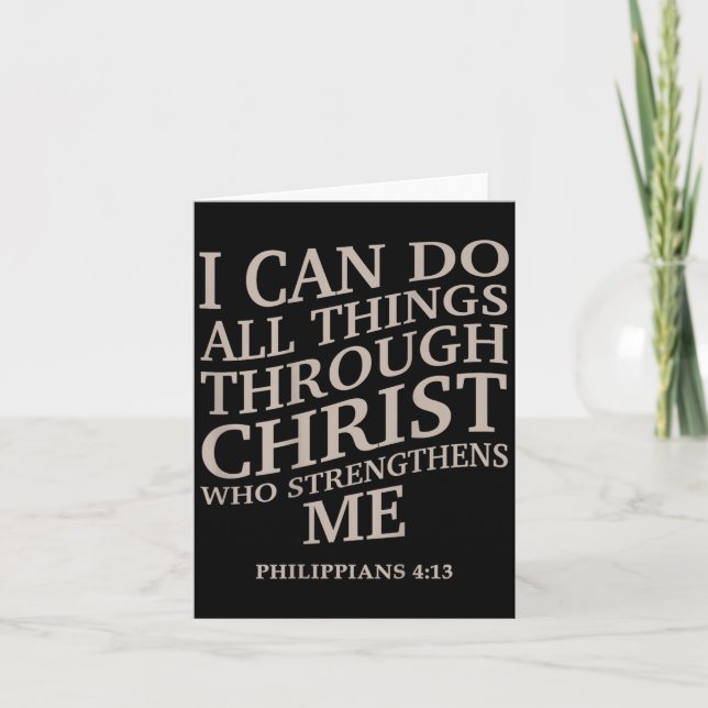 Carte Je Peux Faire Toutes Les Choses Par Le Christ Est  (Devant)