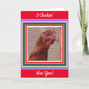 Carte Je Peux Vous Manquer Poulet Drôle De Poulet