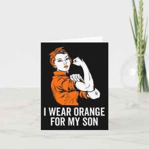 Carte Je Porte De L'Orange Pour Mon Fils Mois De Sensibi