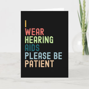 Carte Je porte des aides auditives S'il vous plaît soyez