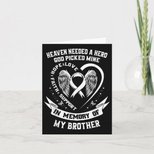 Carte Je porte du blanc en mémoire de mon frère cancer d