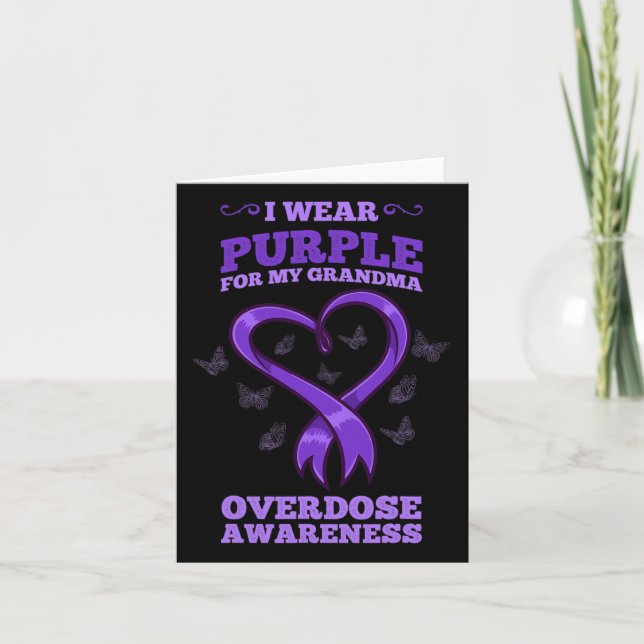 Carte Je Porte Du Purple Pour Ma Sensibilisation À La Su (Devant)