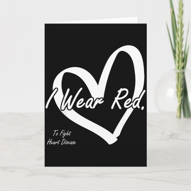 Carte Je porte du rouge pour lutter contre les maladies  (Devant)