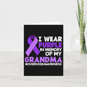 Carte Je porte du violet en mémoire de la surdose de ma