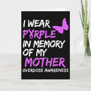 Carte Je porte du violet en mémoire de ma mère Journée d