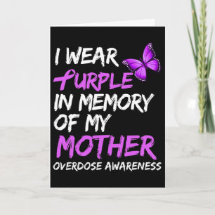 Carte Je porte du violet en mémoire de ma mère Sensibili