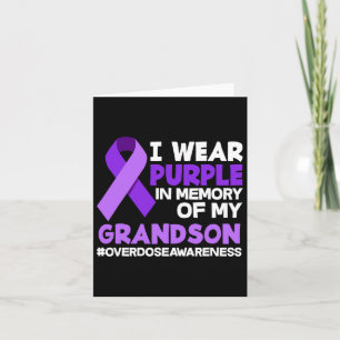 Carte Je porte du violet en mémoire du surdosage de mon