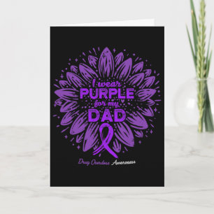 Carte Je porte du violet pour mon père Tournesol Surdose