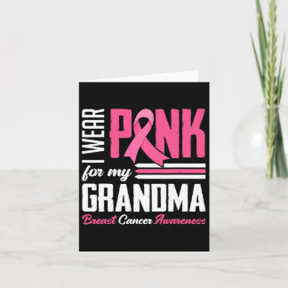 Carte Je Porte Le Rose Pour Ma Grand-Mère Sensibilisatio