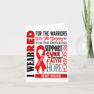 Carte Je Porte Le Rouge Pour Les Guerriers Red Ribbon He