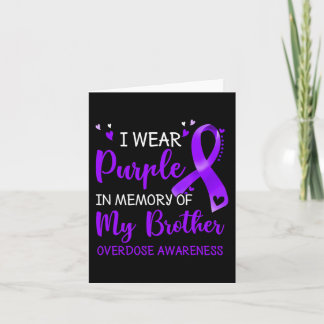 Carte Je porte le ruban violet en mémoire de la sensibil