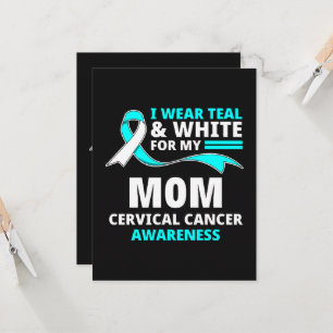 Carte Je Porte Le Sarcelle Et Blanc Ma Mère Cancer Du Co