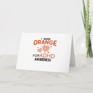Carte Je porte l'orange pour le ruban d'orange de