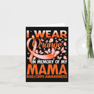 Carte Je Porte Orange Pour Ma Mama Rsd Crps Sensibilisat