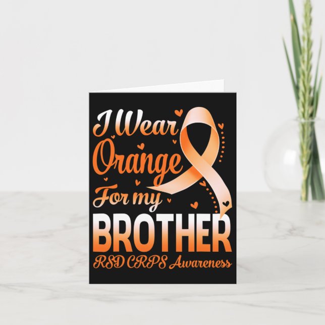 Carte Je Porte Orange Pour Mon Frère Rsd Crps Sensibilis (Devant)