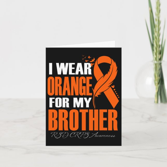 Carte Je Porte Orange Pour Mon Frère Rsd Crps Sensibilis (Devant)