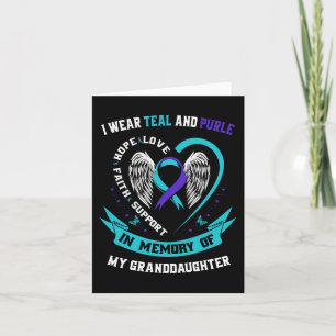 Carte Je porte Turquoise et pourpre pour le suicide de m