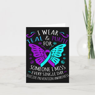 Carte Je Porte Turquoise Et Violet Pour Quelqu'Un Que Je