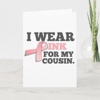 Carte JE PORTE UNE ROSE POUR MA COUSIN Sensibilisation a