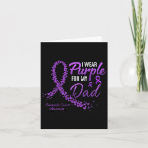 Carte Je Porte Violet Pour Papa Pancréatique Cancer Sens