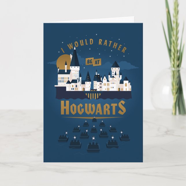 Carte Je Préférerais Être À HOGWARTS™ Abstrait Boat Ride (Devant)