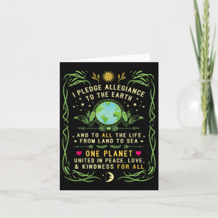 Carte Je Promets L'Allégeance À La Citation De La Terre