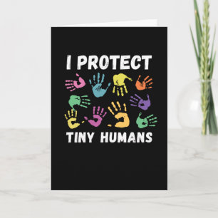 Carte Je protège les minuscules humains pour les travail
