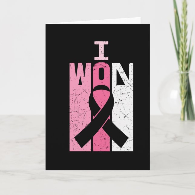 Carte Je remporte le combat de sensibilisation au cancer (Devant)